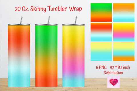 Ombre Skinny Tumbler Sublimation Design Sublimation Kseniia designer 