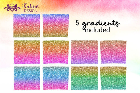 Ombre Tumbler Glitter Gradient Tumbler Sublimation Wrap Design for 20 Oz Skinny Tumbler Straight and Tapered PNG Sublimation KatineDesign 
