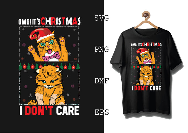 OMG Its Christmas Svg, Animal Christmas Svg, Merry Christmas Svg, Cat lover Svg SVG DesignTShirt 