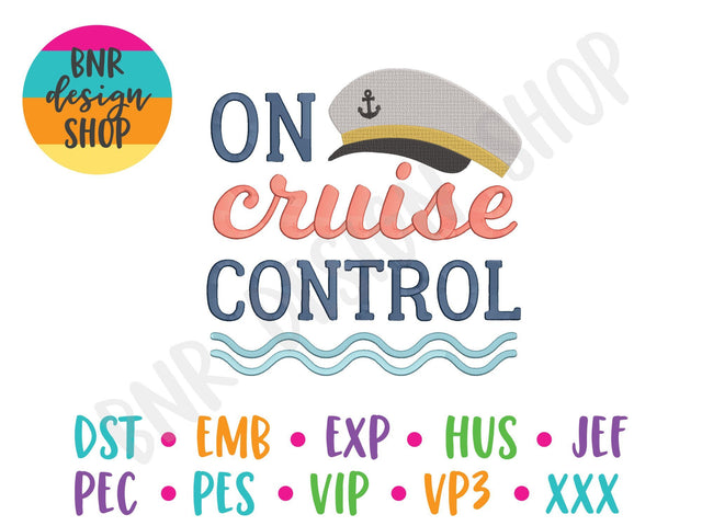 On Cruise Control Embroidery Design Embroidery/Applique BNRDesignShop 