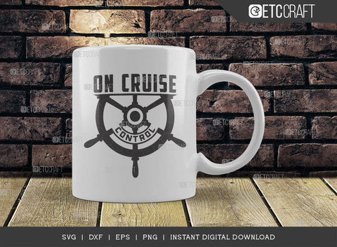 On Cruise Control SVG Cut File, Cruise Squad, Family Cruise Svg, Summer Svg, Anchor Svg, Cruise Design, Typography Design, SVG ETC Craft 