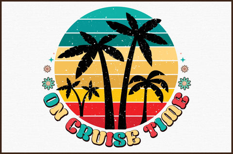 On Cruise Time ,Beach Sunset ,Summer PNG Sublimation designartist 