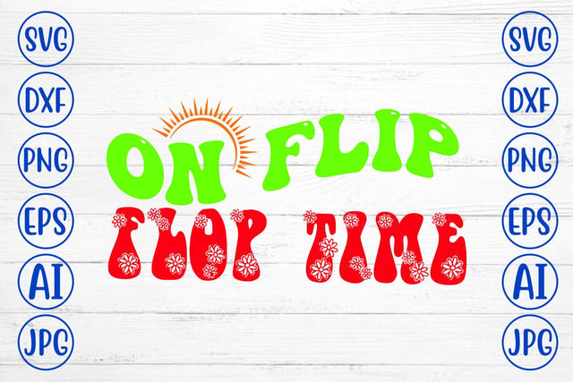 On Flip Flop Time Retro SVG SVG Syaman 