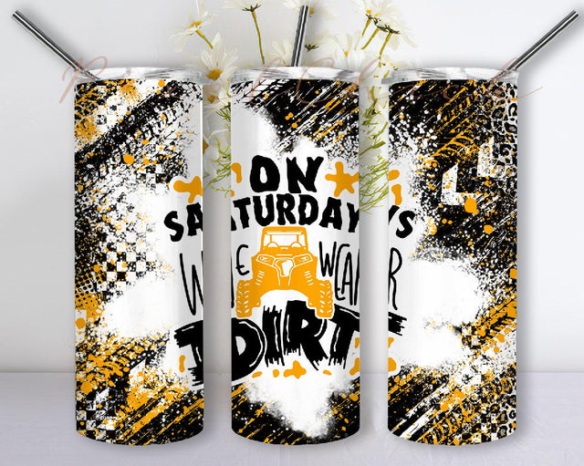 On Saturdays We Wear Dirt Sublimation Designs Template Straight PNG File Download Racing Flag Design Sublimation PixelChick 