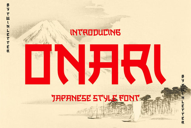 Onari Faux Japanese Font Font twinletter 