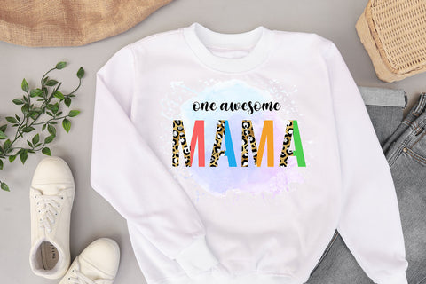 One Awesome Mama Leopard Print I Mothers Day Sublimation Sublimation Happy Printables Club 