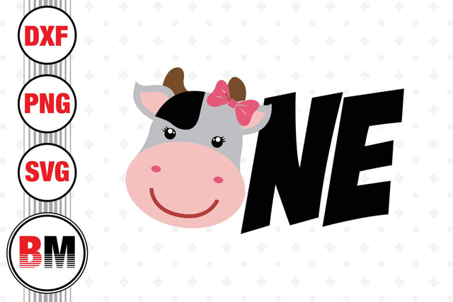 One Birthday Cow SVG, PNG, DXF Files SVG BMDesign 
