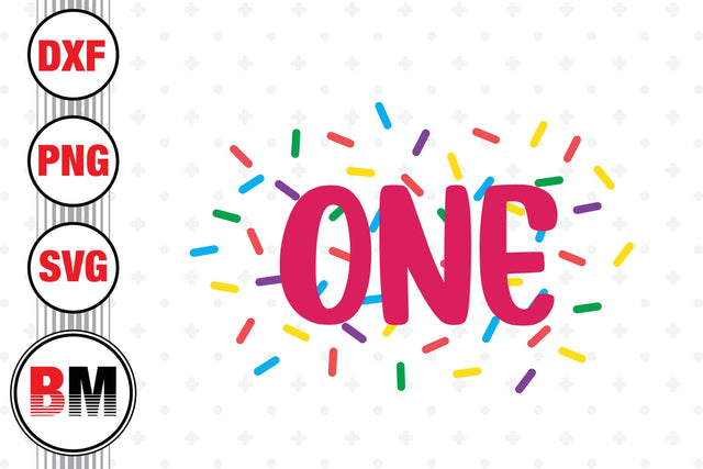 One Birthday Donut Glaze SVG, PNG, DXF Files SVG BMDesign 