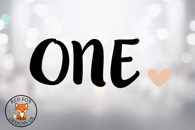 One| Birthday SVG | SVG PNG DXF Cut File SVG RedFoxDesignsUS 