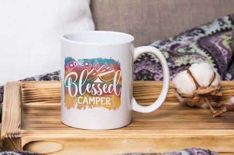 One Blessed Camper, Camping and Adventure PNG Background Sublimation SVG futivesvg 