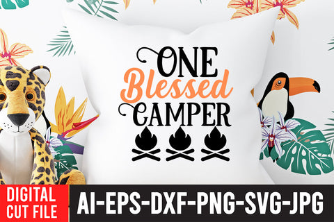 One Blessed Camper SVG Cut File SVG BlackCatsMedia 