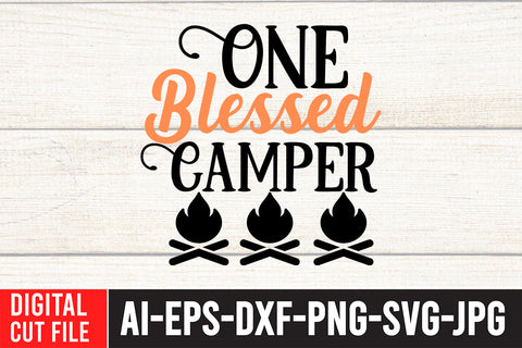 One Blessed Camper SVG Cut File SVG BlackCatsMedia 