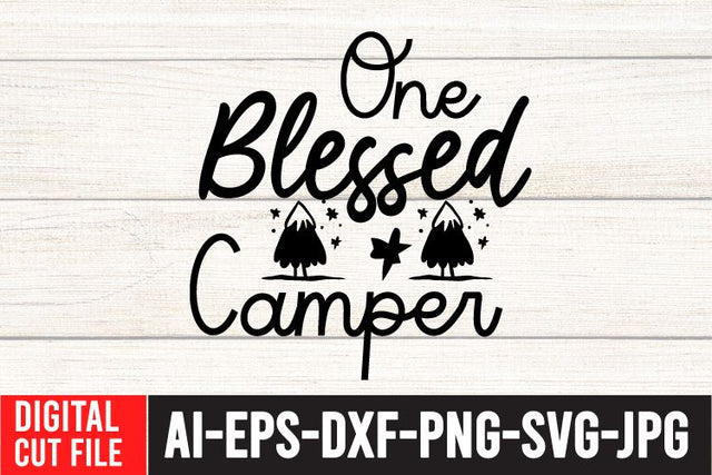 One Blessed Camper SVG Cut File SVG BlackCatsMedia 