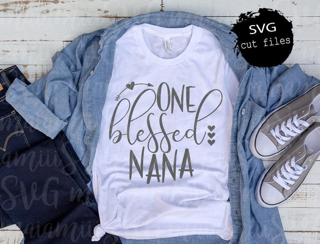 One Blessed Nana svg, Blessed Nana svg, Nana svg, Mother's Day Svg SVG MaiamiiiSVG 