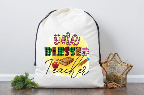 One Blessed Teacher Sublimation SVGArt 
