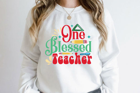 One Blessed Teacher SVG Cricut Files SVG Rupkotha 