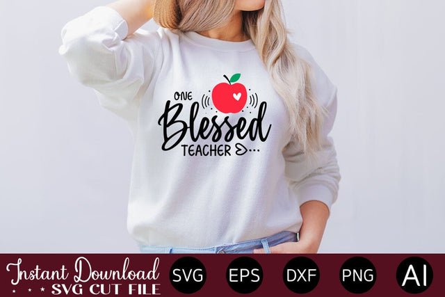 One Blessed Teacher SVG designmaster24 