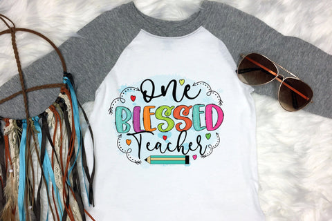One Blessed Teacher | Teacher Sublimation Design Sublimation CraftLabSVG 
