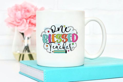 One Blessed Teacher | Teacher Sublimation Design Sublimation CraftLabSVG 