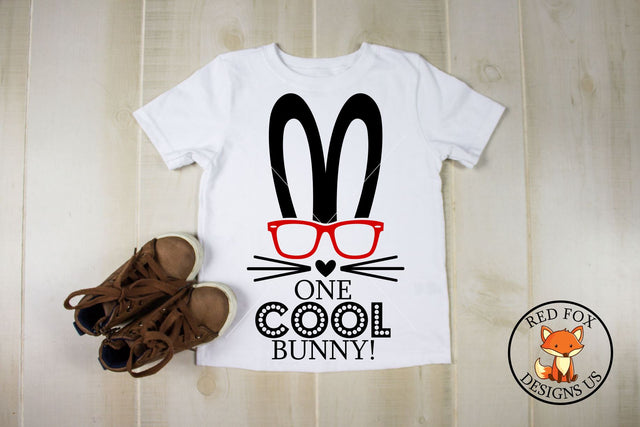 One Cool Bunny SVG | Easter SVG | Spring SVG | Boy Easter Shirt Design SVG RedFoxDesignsUS 