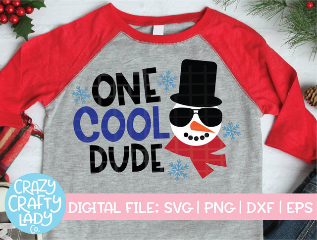 One Cool Dude | Christmas SVG Cut File SVG Crazy Crafty Lady Co. 