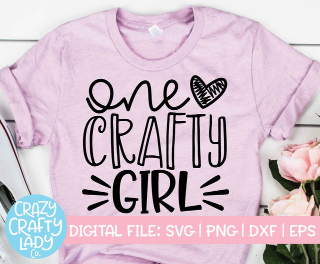 One Crafty Girl | Crafting SVG Cut File SVG Crazy Crafty Lady Co. 