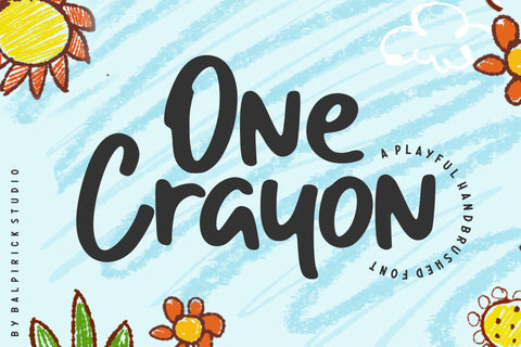 One Crayon Playful Handbrushed Font Font Balpirick 