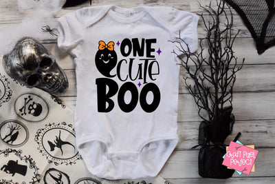 One Cute Boo, Baby Ghost Svg, Baby Ghoul Svg, Halloween Baby Svg, Cute Halloween Svg, Halloween Saying Svg, Newborn Halloween Svg SVG Craft Pixel Perfect 