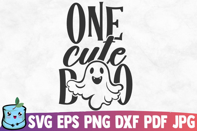One Cute Boo SVG MintyMarshmallows 