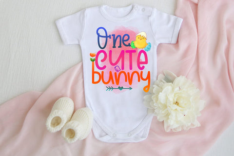 One Cute Bunny PNG I Easter Sublimation I Easter PNG Sublimation Happy Printables Club 