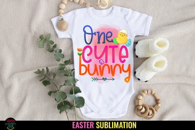 One Cute Bunny PNG I Easter Sublimation I Easter PNG Sublimation Happy Printables Club 