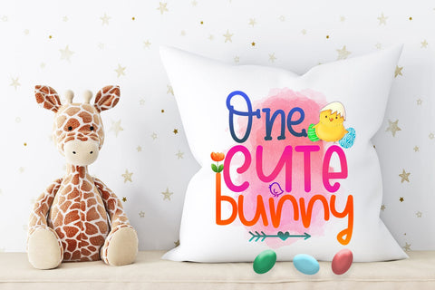 One Cute Bunny PNG I Easter Sublimation I Easter PNG Sublimation Happy Printables Club 