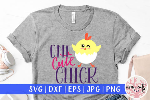 One cute chick – Easter SVG EPS DXF PNG Cutting Files SVG CoralCutsSVG 