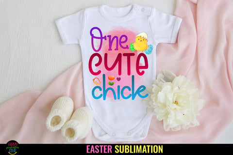 One Cute Chick PNG I Easter Sublimation I Easter PNG Sublimation Happy Printables Club 
