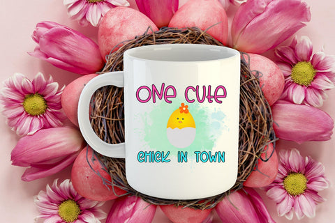 One Cute Chick- Sublimation Designs -Sublimation Easter PNG Sublimation Happy Printables Club 