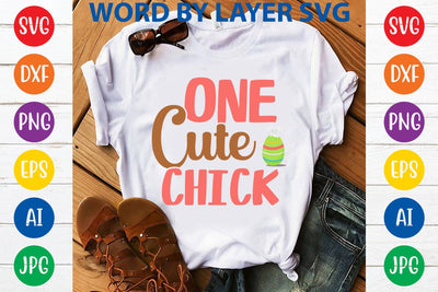 One Cute Chick SVG Design SVG Rafiqul20606 