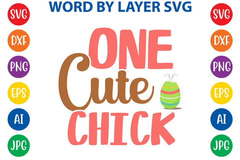 One Cute Chick SVG Design SVG Rafiqul20606 