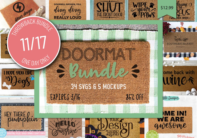 One Day Only Throwback: Doormat Bundle Bundle So Fontsy Design Shop 
