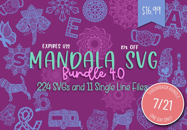 One Day Only Throwback: Mandala SVG Bundle 4.0 Bundle So Fontsy Design Shop 
