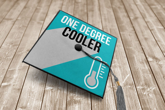 One Degree Cooler Graduation Cap Decoration SVG Risa Rocks It 
