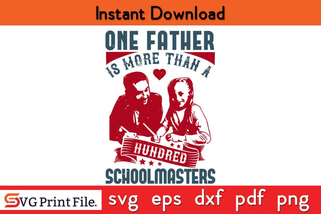 One Father Is More Than A Fathers Day SVG PNG Cricut File SVG SVG Print File 