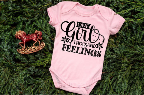 One girl thousand feelings, baby SVG SVG DESIGNISTIC 