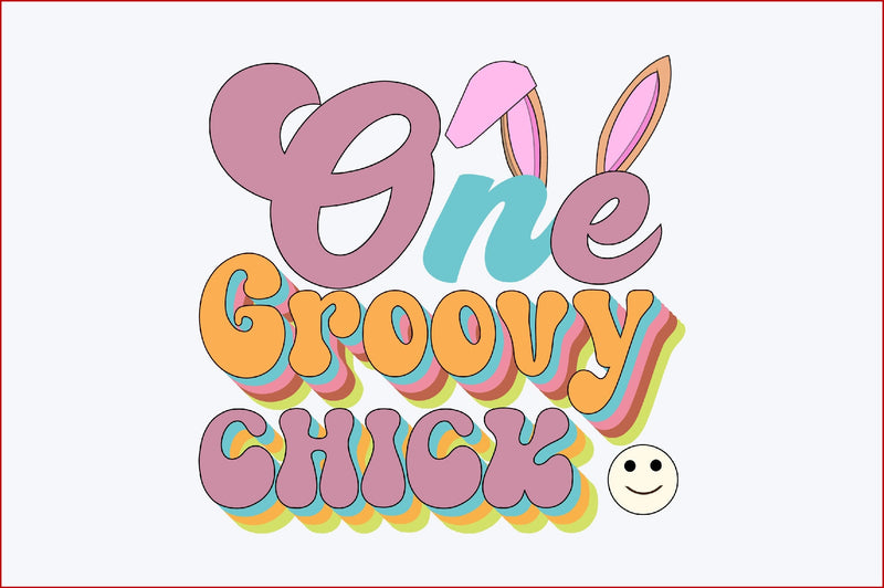 One Groovy Chick Sublimation SVGArt 