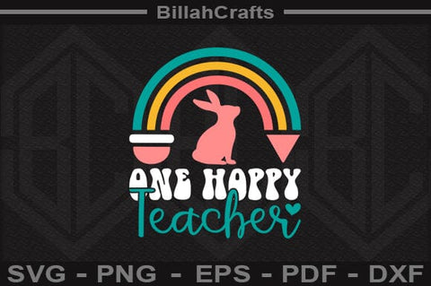 One Hoppy Teacher SVG File SVG BillahCrafts 