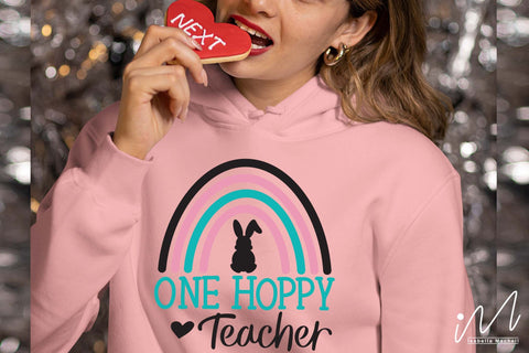 one hoppy teacher svg, rainbow teacher svg SVG Isabella Machell 