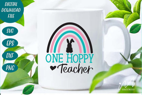 one hoppy teacher svg, rainbow teacher svg SVG Isabella Machell 