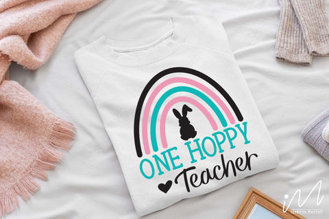 one hoppy teacher svg, rainbow teacher svg SVG Isabella Machell 