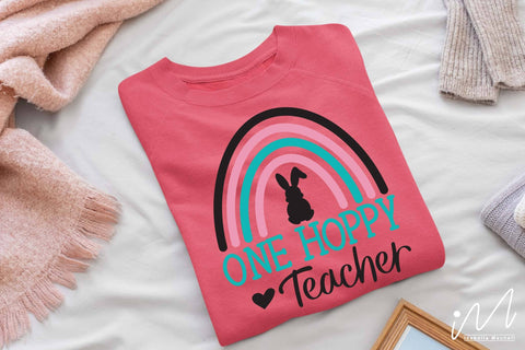 one hoppy teacher svg, rainbow teacher svg SVG Isabella Machell 