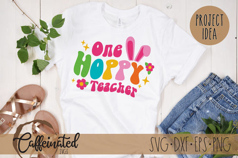One Hoppy Teacher SVG SVG Caffeinated SVGs 