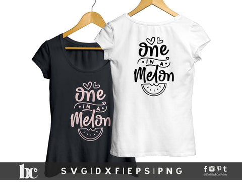 One In A Melon | Funny Summer Cut File SVG TheBlackCatPrints 